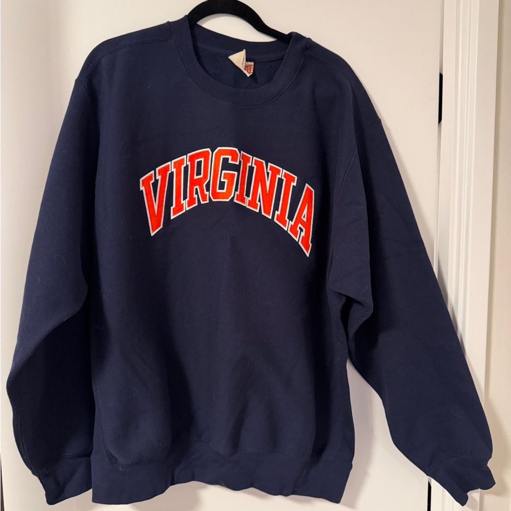 MV Sport Pro-Weave Navy Sweatshirt UVA Virginia Arch Twilled